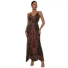 BLWOENS - Vestido de Gala Mujer - Negro