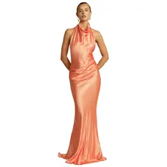 BLWOENS - Vestido de Gala Mujer - Naranja