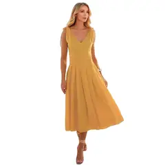 BLWOENS - Vestido de Gala Mujer - Amarillo