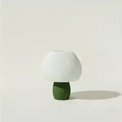 GENERICO - Lámpara Seta de impresión 3D blanco y verde