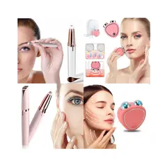 OEM - PACK DE DEPILADORA DE CEJAS + MASAJEADOR DE ROSTRO