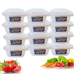 GENERICO - Pack de 12 Tapers Transparentes Mistura Menú – 1.2 L