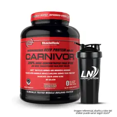 MUSCLEMEDS - Carnivor 4.19 Lb Beef Protein Chocolate + Shaker