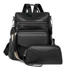 TIOZONEY - Mochila Cartera Urban Chic PU Mujer a la Moda Multiuso