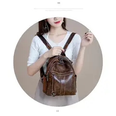 TIOZONEY - Mochila Cartera Urban Chic PU Mujer a la Moda Multiuso