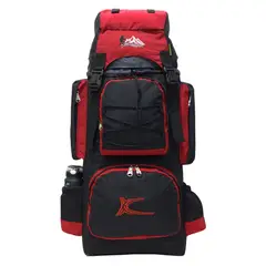 KENGAR - MOCHILA DE CAMPING N4 - - NEGRO-ROJO