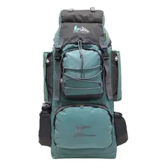 KENGAR - MOCHILA DE CAMPING N4 - - VERDE JADE-GRIS