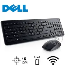 DELL - Combo KM3322W Teclado y Mouse Inalámbrico Cómodo y Seguro