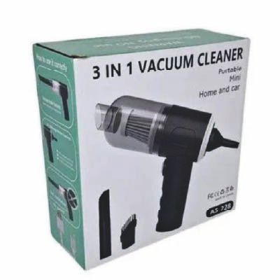 Mini Aspiradora Portátil 3 en 1 Recargable – Para Auto, Oficina y Hogar