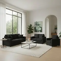 GENERICO - Juego de Sala Reims 3-2-1 + Banqueta de Regalo