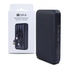 GENERICO - Cargador Portátil 5000mAh Carga Rápida Color Negro