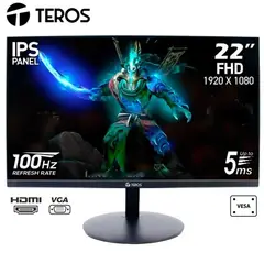 TEROS - Monitor Gamer 215 100hz 5MS Ips Full Hd Hdmi Vga VESA