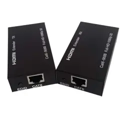 GENERICO - Extensor Hdmi Rj45 60 Metros Utp Rj45 Full Hd 1080p Extender