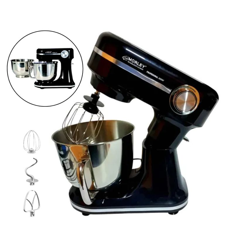 Batidora Profesional Planetaria 6.L NEGRO 3000 Watts