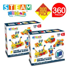 STM - Bloques didácticos eléctrico STEAM 180pz DÚO PACK 360 piezas