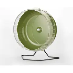 GENERICO - RUEDA PARA HAMSTER ACRILICA 25CM BASE DE MADERA