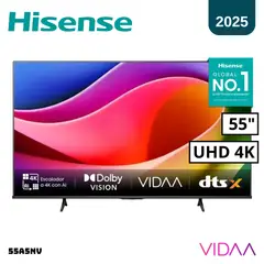 HISENSE - TELEVISOR 55 SMART TV VIDAA 4K UHD LED - 55A5NV