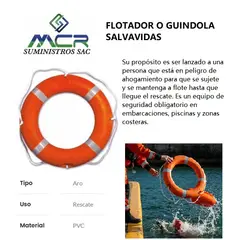 GENERICO - SALVAVIDAS DE EMERGENCIAS DE PVC CIRCULAR 70CM APROX DIAMETRO