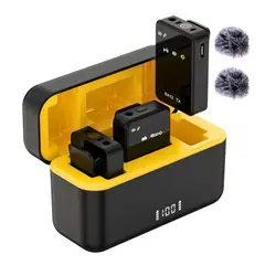 GENERICO - Micrófono Inalámbrico Tipo C SX12 con 2 Transmisores,Estuche de Carga