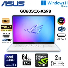 ASUS - Laptop ROG Zephyrus G16 GU605CX-XS98 Intel Core Ultra 9 285H 64GB 2TB SSD RTX 5090 24GB 16" W11