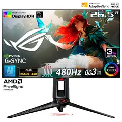 ASUS - Monitor ROG Swift OLED PG27AQDP 27 QHD 2K 480HZ 03ms G-Sync