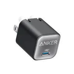 ANKER - Cargador de Pared 30W USB-C IQ3 - para iPhone Samsung - NEGRO