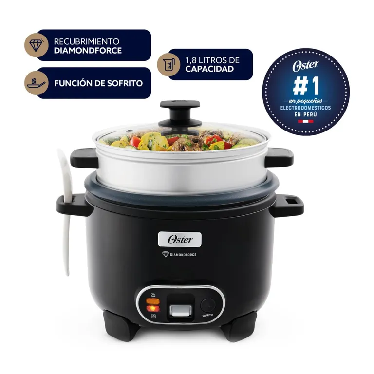 Arrocera 18L Sofrito Vaporera DiamondForce Negra CKSTRC10DFBLK