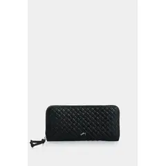 VELEZ - Vélez Billetera Porta Chequera Cuero Mujer Astra Negro