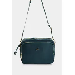 VELEZ - Vélez Manos Libres En Lona Y Cuero Mujer Square Agua Marina