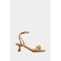 VELEZ - Vélez Sandalia Tacón De Cuero Para Mujer Cleo Miel