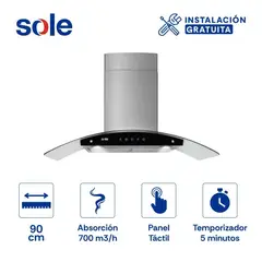 SOLE - Campana Extractora TURE84CO 90cm