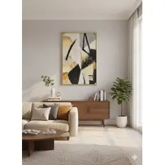 GENERICO - Cuadro decorativo al oleo abstracto 119x80 cm