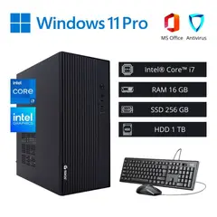 INTEL - Computadora PC ci7 3,80 GHz 16GB RAM 256GB SSD + 1TB HDD
