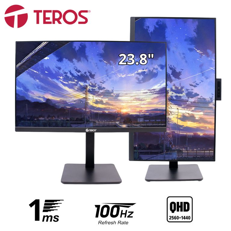 Monitor corporativo TE-2416CS QHD IPS 100Hz HDMI DP