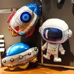 GENERICO - GLOBOS PARA CUMPLEAÑOS ASTRONAUTA COHETE Y OVNI