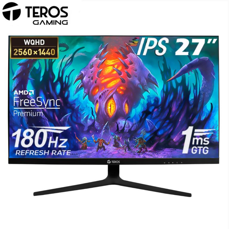 Monitor plano gaming TEROS TE-2769G, 27"QHD 180 Hz, 1ms, HDMI