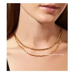 LA TIENDA 88 JOYAS Y ACCESORIOS - La Tienda 88 - Set Pack Collar y Pulsera Mujer Waterproof - Amarillo