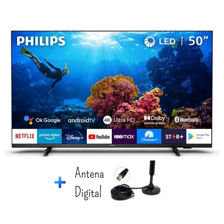 TELEVISOR SMART TV 4K ULTRA HD 50 50PUD7406 + ANTENA DIGITAL