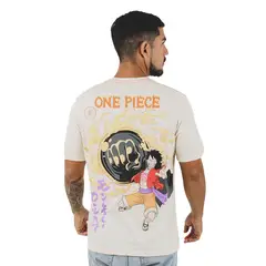 TOEI ANIMATION - Polo One Piece Manga Corta Algodón Marfil Hombre