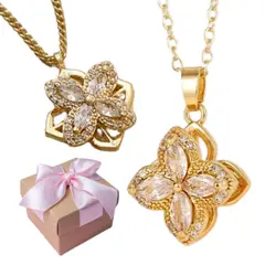 NO LOGO - Collar De Flor Giratorio Acero Inoxidable