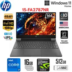 HP - Laptop Victus 16GB 512GB SSD 15.6 FHD Intel Core I7-13620H RTX 5060-8GB W11 home 15-FA2787NR