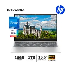 HP - Laptop 15-fd0280la, Intel Core I7-1355u, 10 núcleos, 16Gb Ram, 1TB SSD, 15.6” FHD - B9TZ6LA