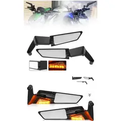 UNIVERSAL - ESPEJO ALERON NAKED CON DIRECCIONALES MOTO