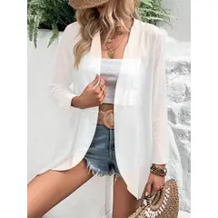 KAST PE - Kimono Orelia Cardigan blanco para mujer - Talla M