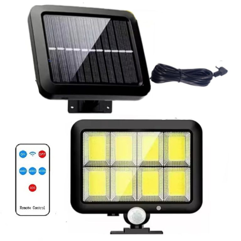 Lampara Reflector Luz LED para Exteriores Panel Solar con Cable