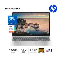 HP - Laptop 15-fd0255la Intel Core 5-120U 16Gb Ram 512Gb SSD 156″ FHD - B9TX3LA