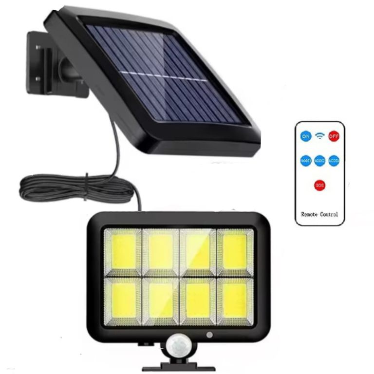 Reflector Lampara para Exteriores Luz LED con Panel Solar