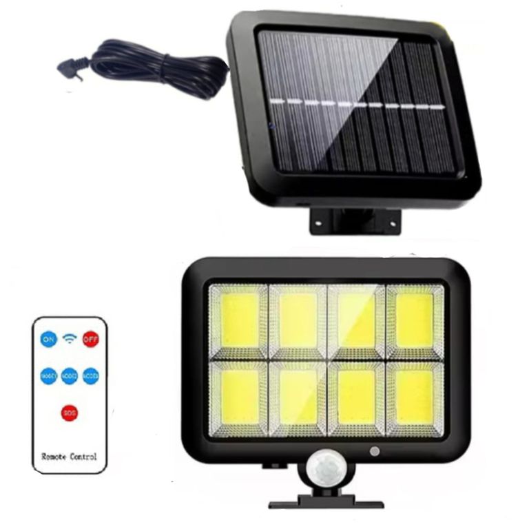 Lampara Reflector Luz LED para Exteriores con Panel Solar