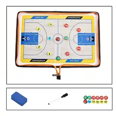GENERICO - Tablero Táctico de Basquet Con Estuche y Fichas Magneticas