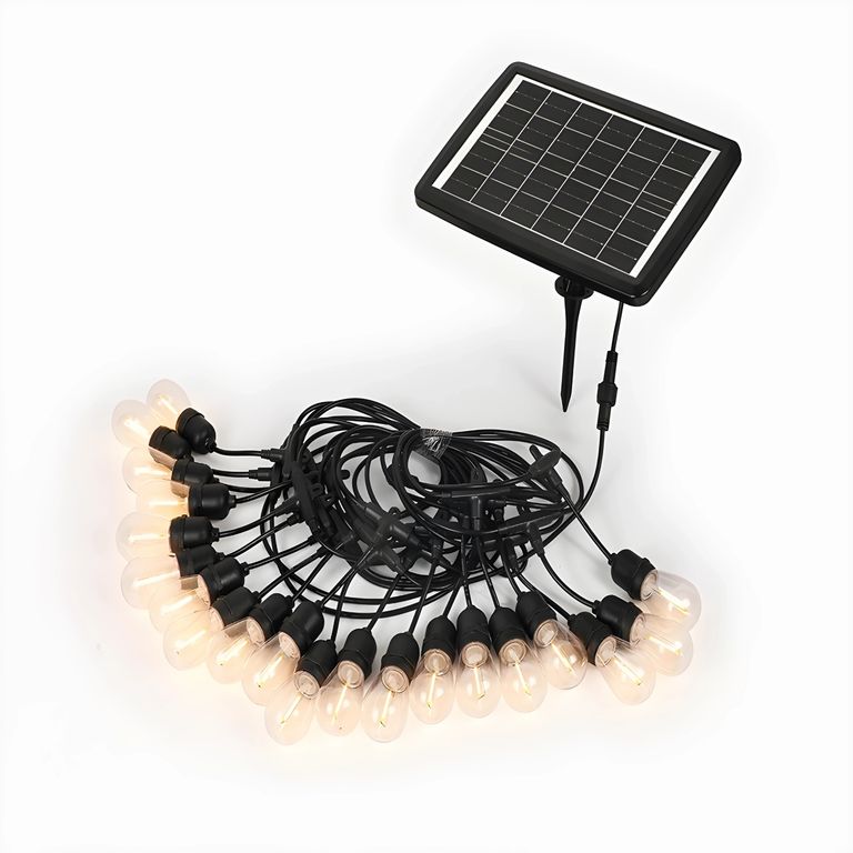 Guirnaldas con panel solar